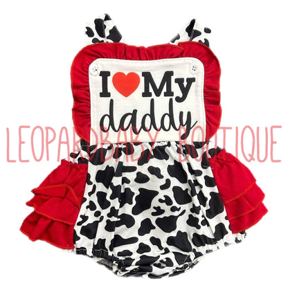 Cow I love my daddy Romper