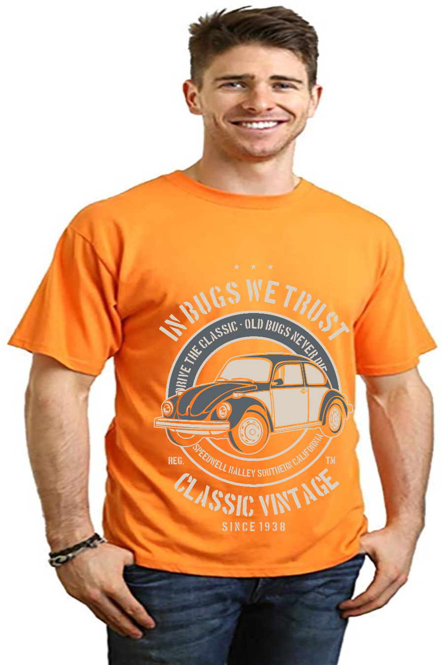 In Bugs We Men's Bamboo Viscose/Organic Cotton Short Sleeve Graphic T-Shirt