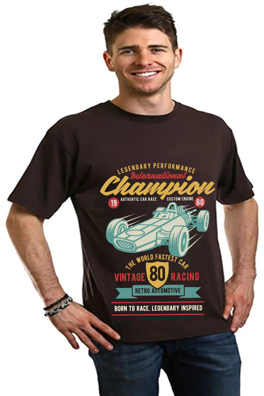 International Champion Men's Bamboo Viscose/Organic Cotton Short Sleeve Graphic T-Shirt