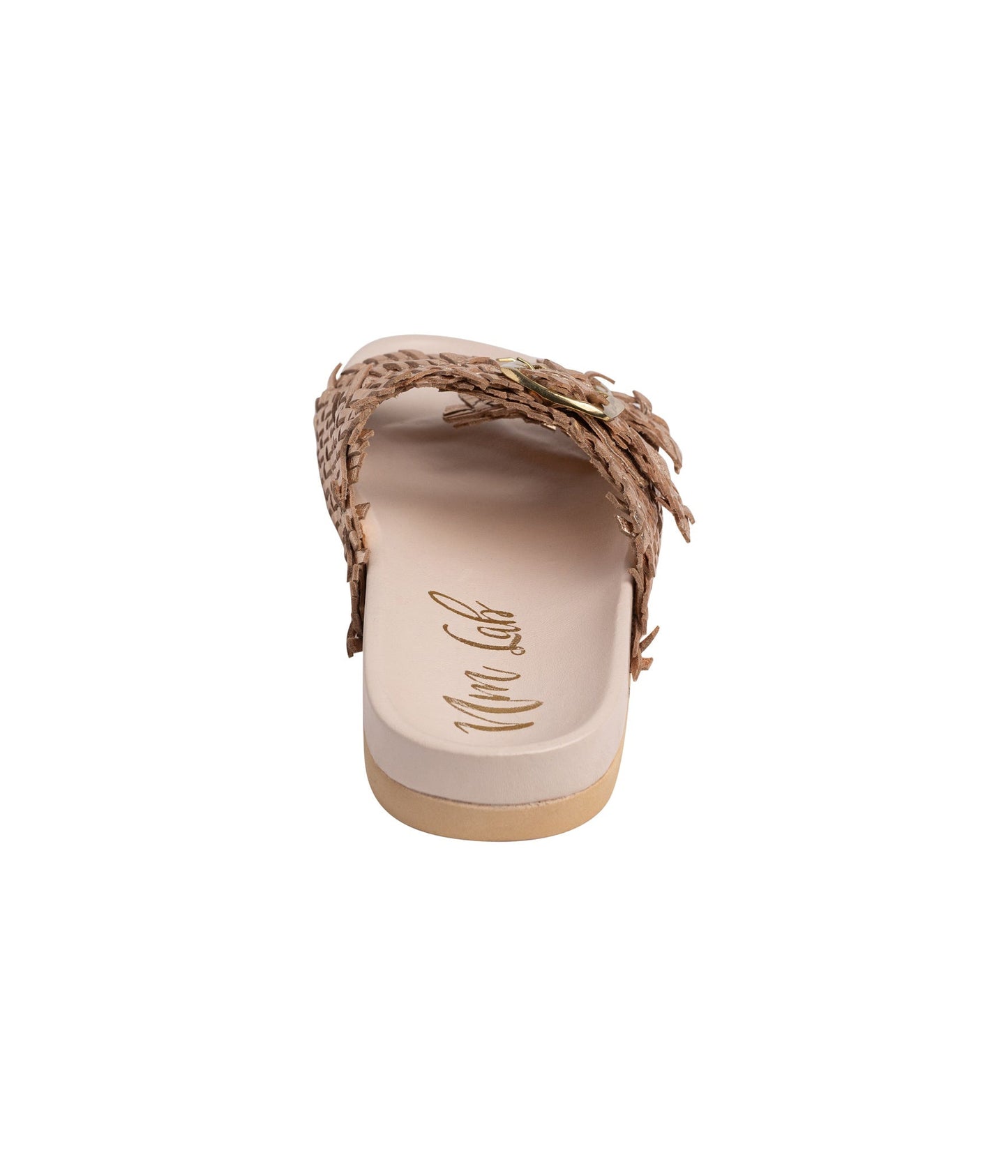 Intertwine Dual Woven Strap Slide in Champagne (Online Exclusive)