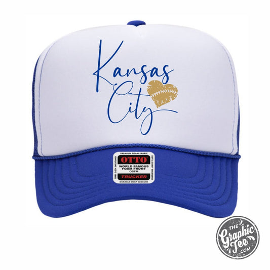 Kansas City Baseball Heart Foam Trucker Cap