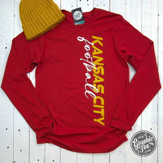 Kansas City Football Side Print Long Sleeve Tee