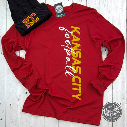 Kansas City Football Side Print Long Sleeve Tee