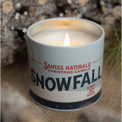 Snowfall 9oz Tin Candle