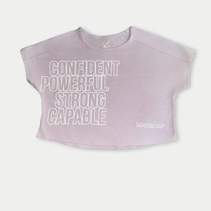LA Gear Women’s Cropped Logo Tee | Lavender-Pink