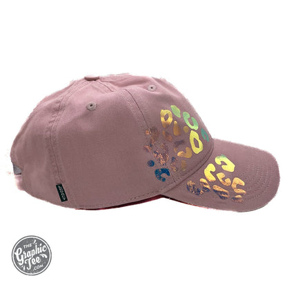 Leopard Bling Dusty Rose Cap