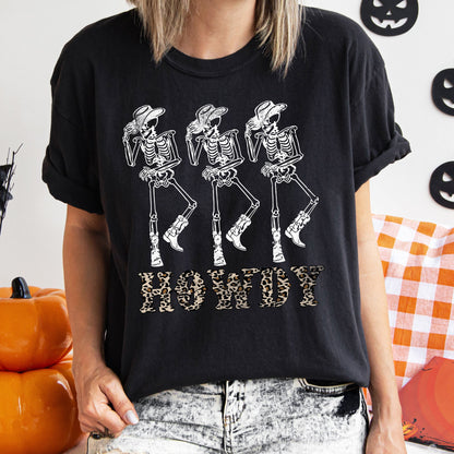 Howdy Leopard Retro Halloween Comfort Colors Tshirt
