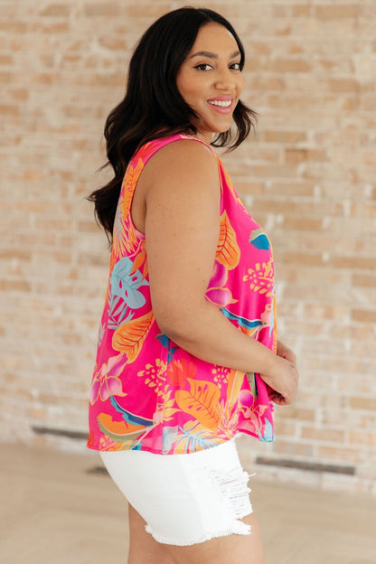 Love Me Like You Do Floral Sleeveless Blouse (Online Exclusive)