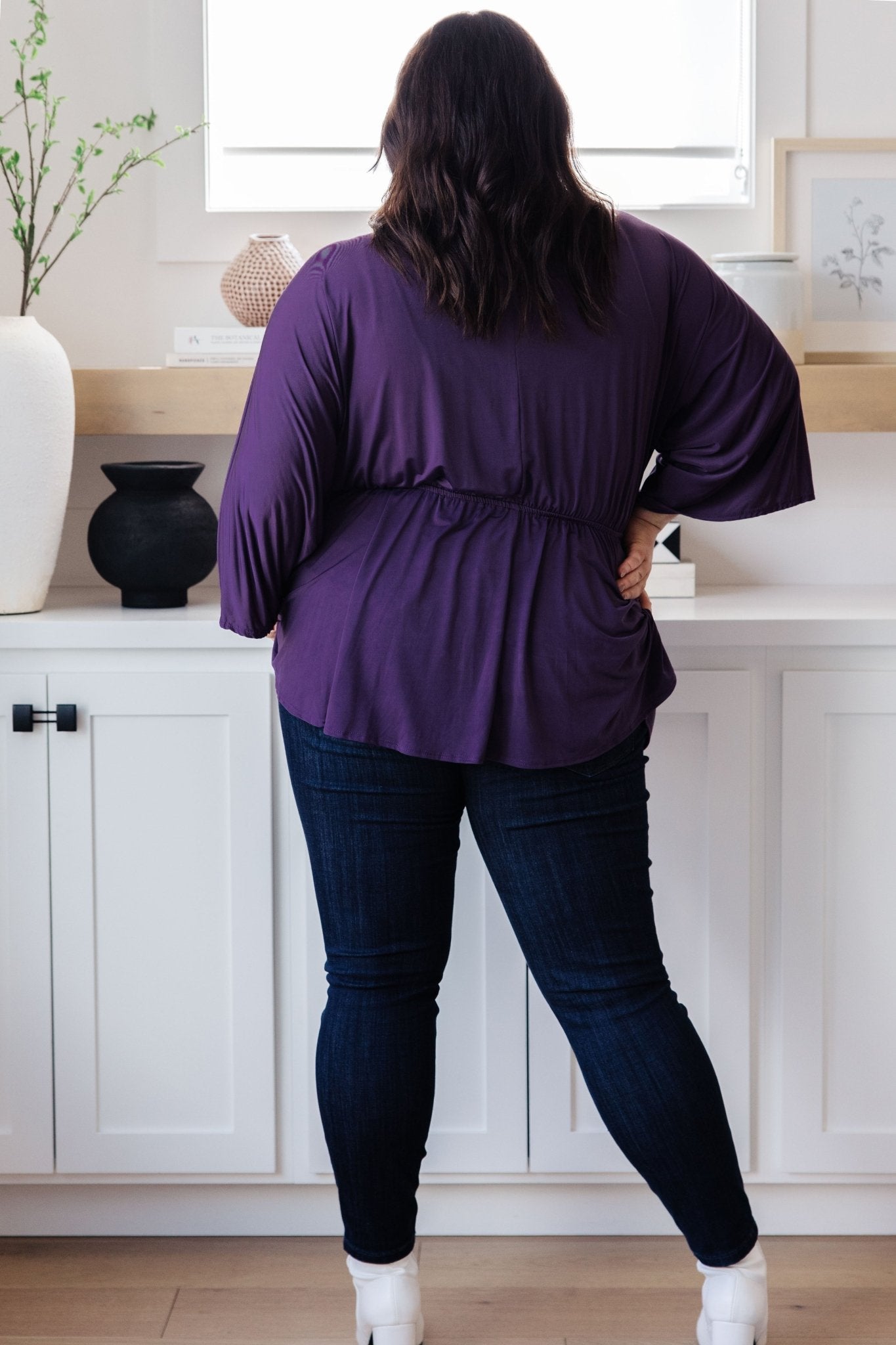 Love On The Line V-Neck Peplum Blouse (Online Exclusive)