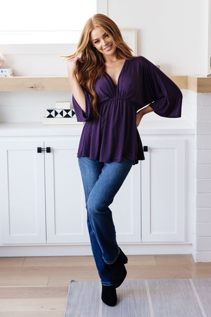 Love On The Line V-Neck Peplum Blouse (Online Exclusive)
