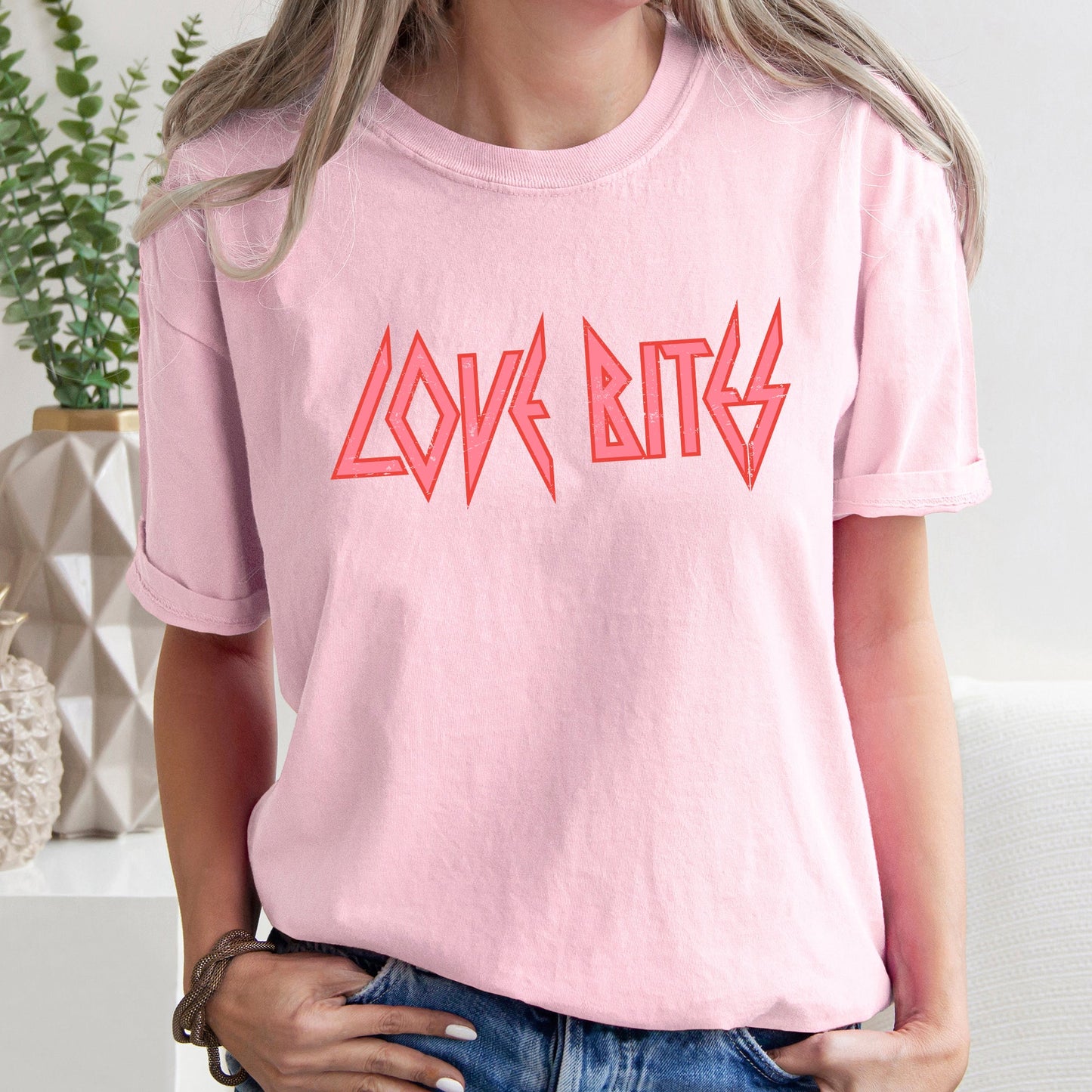 Love Bites, Def, Retro, 80s, Rock Music, Comfort Colors Tshirt, Valentine's Day