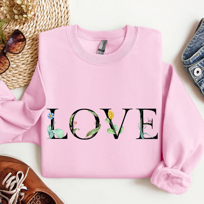 Love Flowers, Sweatshirt, Valentine's Day