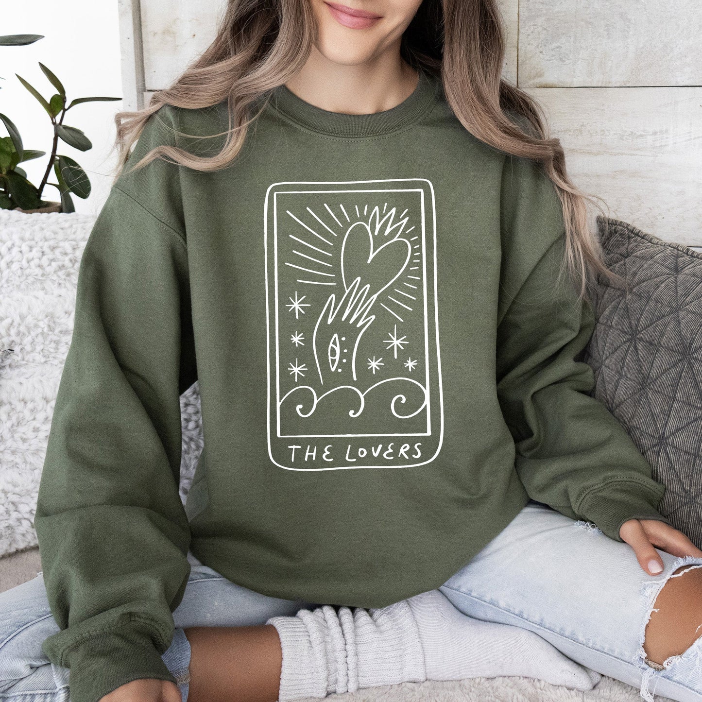 Lovers Tarot, Mystical, Magic, Sweatshirt, Valentine's Day