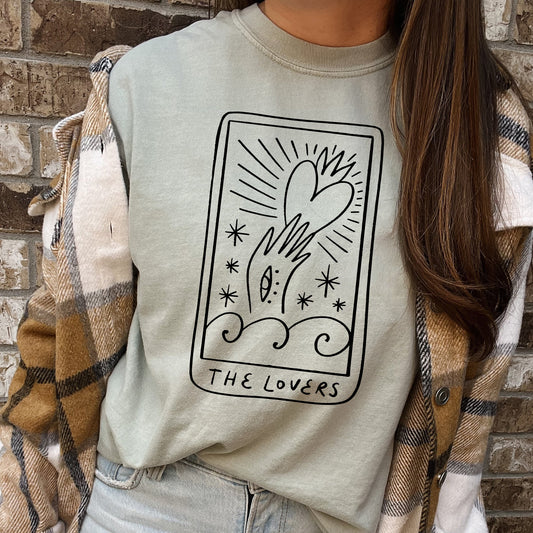 Lovers Tarot, Mystical, Magic, Comfort Colors Tshirt, Valentine's Day