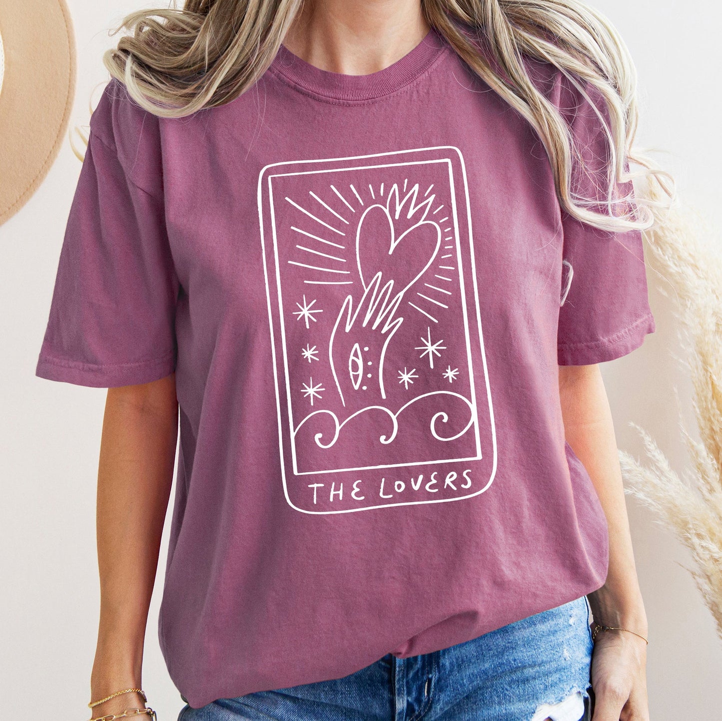 Lovers Tarot, Mystical, Magic, Comfort Colors Tshirt, Valentine's Day
