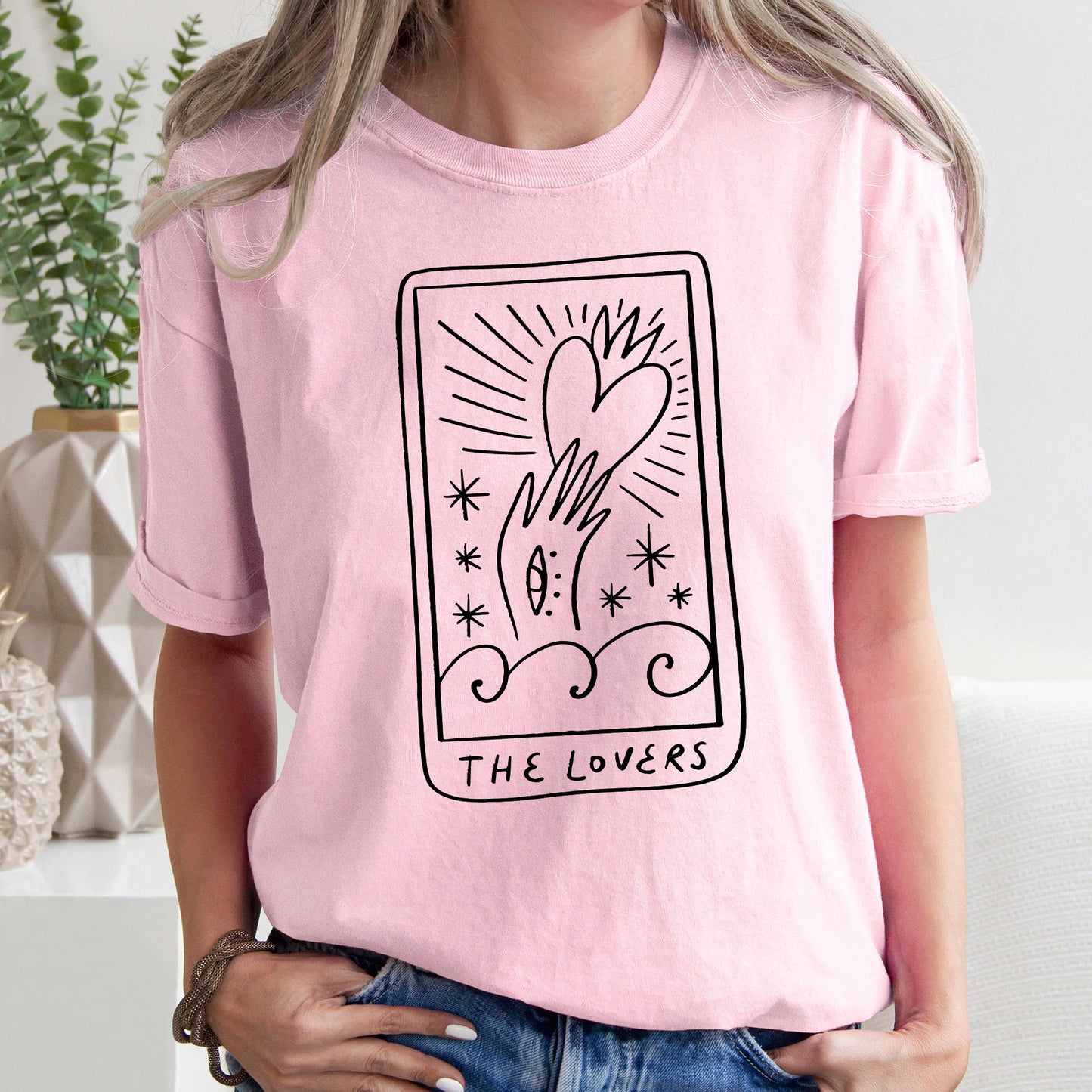 Lovers Tarot, Mystical, Magic, Comfort Colors Tshirt, Valentine's Day