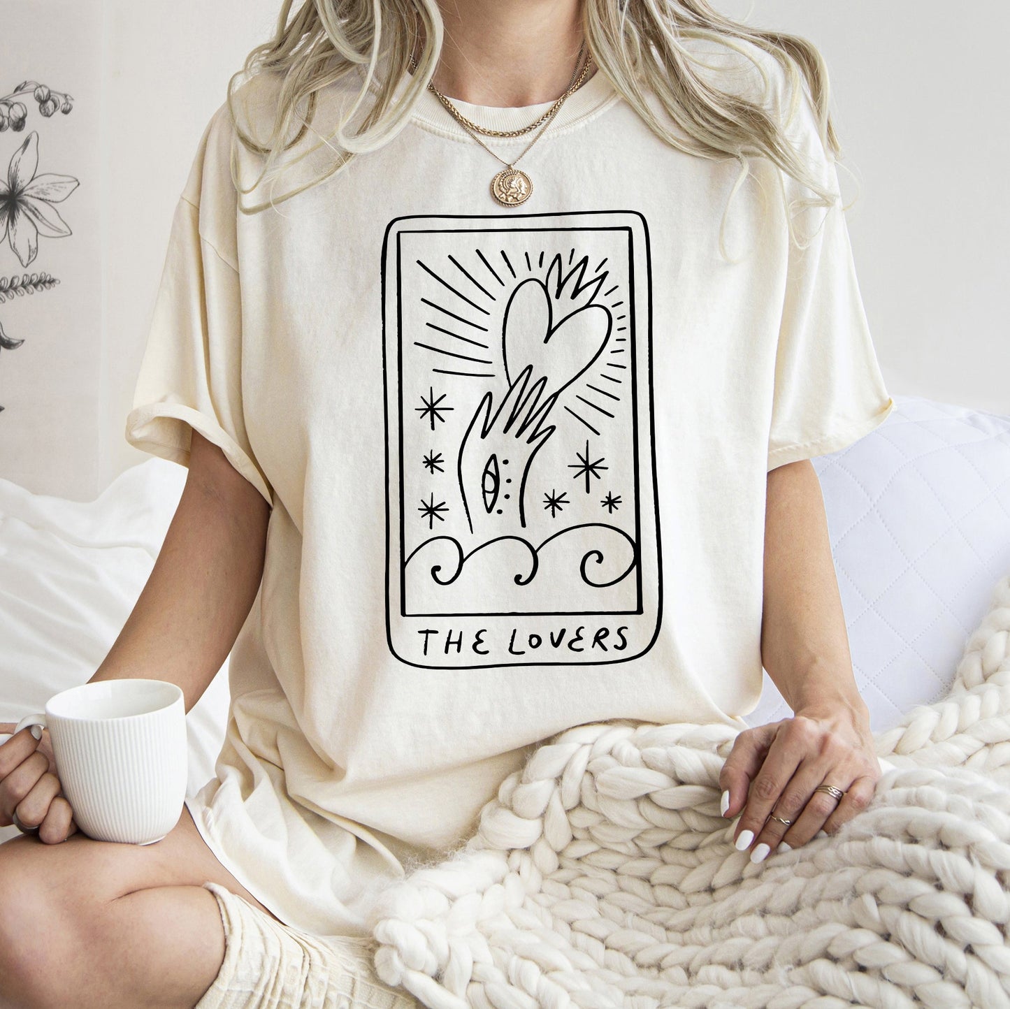Lovers Tarot, Mystical, Magic, Comfort Colors Tshirt, Valentine's Day