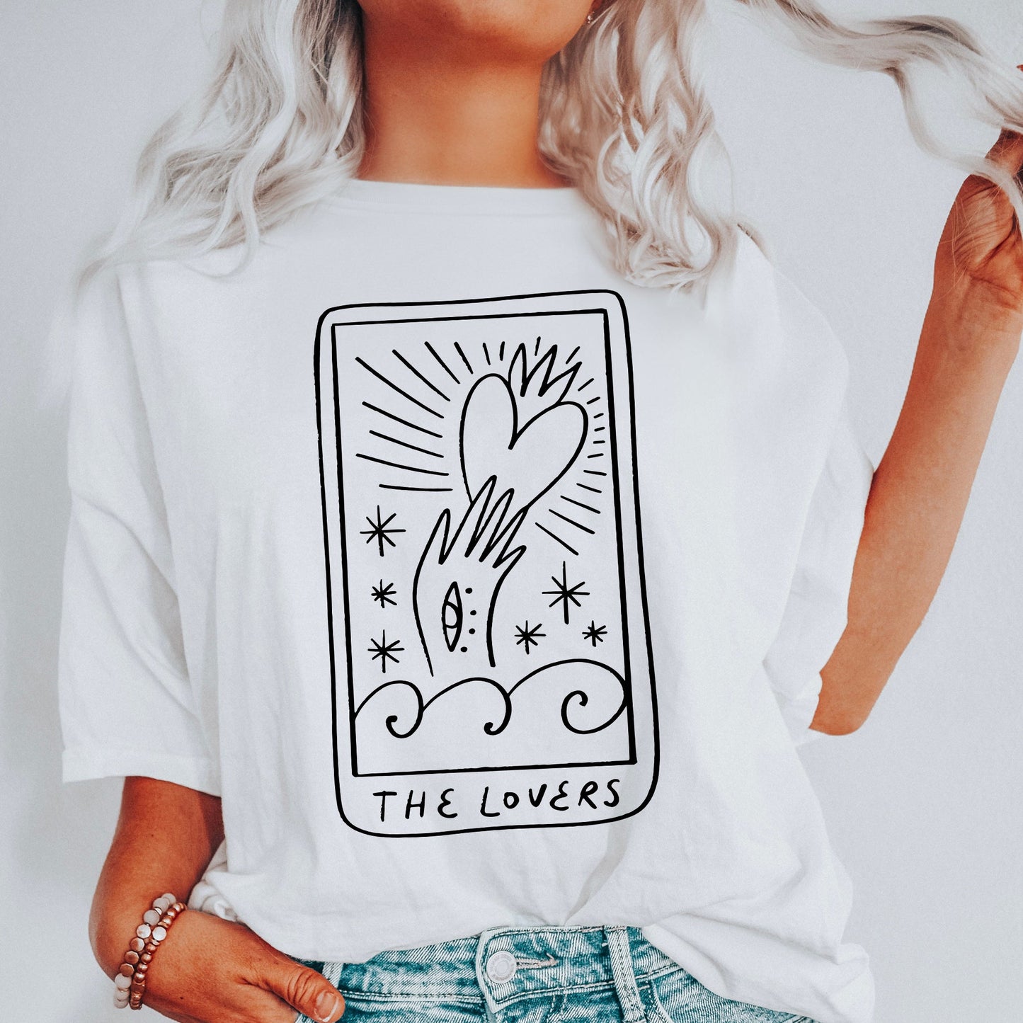 Lovers Tarot, Mystical, Magic, Comfort Colors Tshirt, Valentine's Day