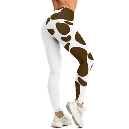 Munsieur Luxury Streetwear Leggings Cow Print