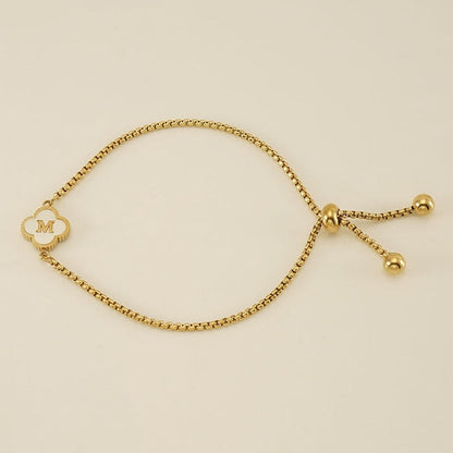 Clover Initial Bracelets