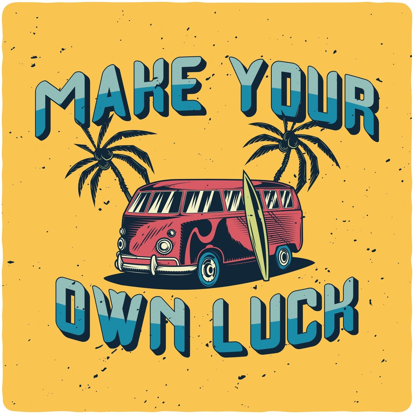 Make your own luck Men's Bamboo Viscose/Organic Cotton Short Sleeve Graphic T-Shirt