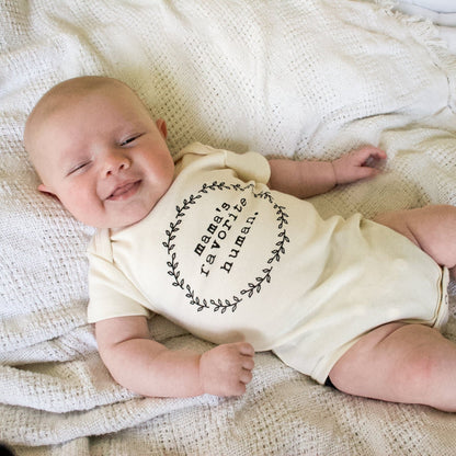 Mama's Favorite Human Organic Baby Bodysuit