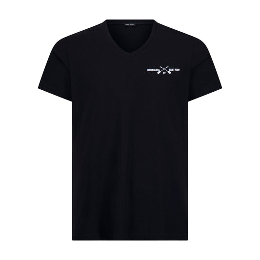 Men's V-Neck Black T-Shirt Aaria Tees
