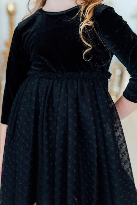 Black Velvet Tutu Dress