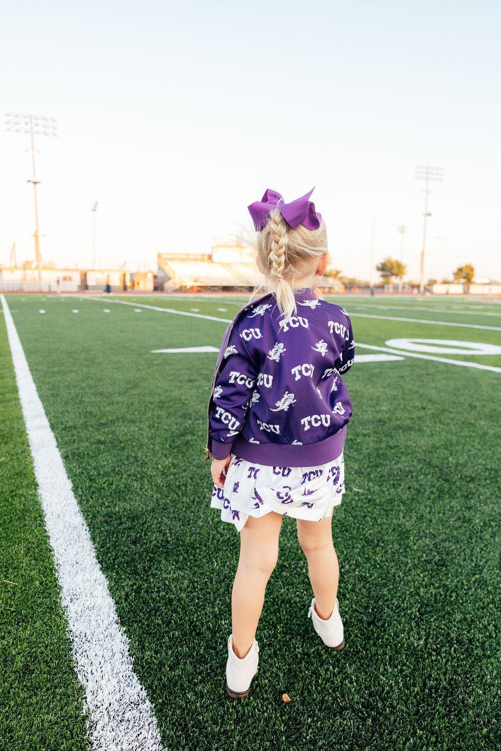 TCU Purple Frog Satin Jacket