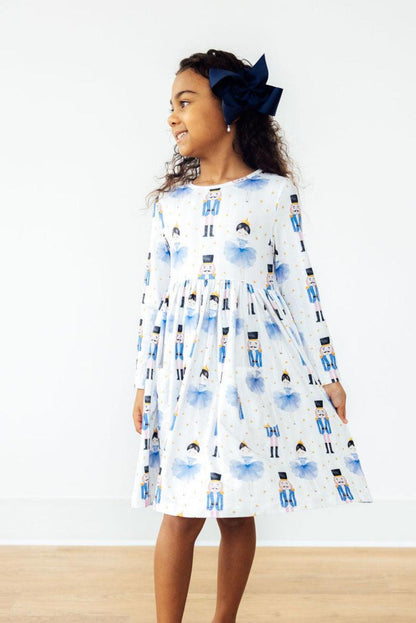 Waltz of the Snowflakes L/S Pocket Twirl Dress