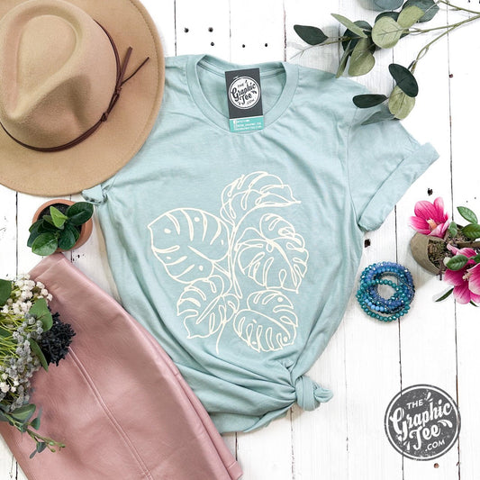 Monstera Crewneck Short Sleeve Tee