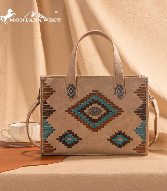 Montana West Aztec Tote Crossbody Bag