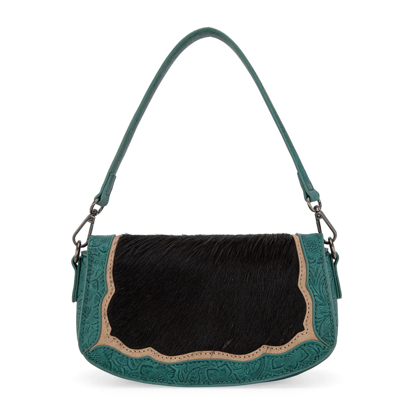 Montana West Cowhide Mini Shoulder Bag - Turquoise