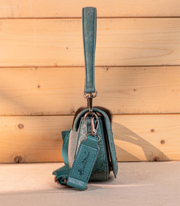 Montana West Cowhide Mini Shoulder Bag - Turquoise