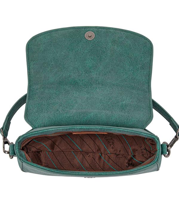 Montana West Cowhide Mini Shoulder Bag - Turquoise
