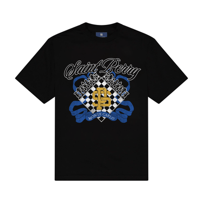 Monte Carlo Chess Crest Tees - Black