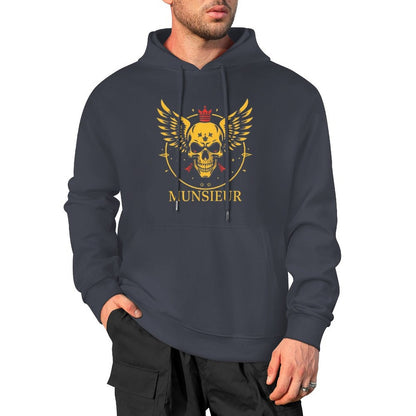 Munsieur Skull Design Hoodie for Urban Fashion