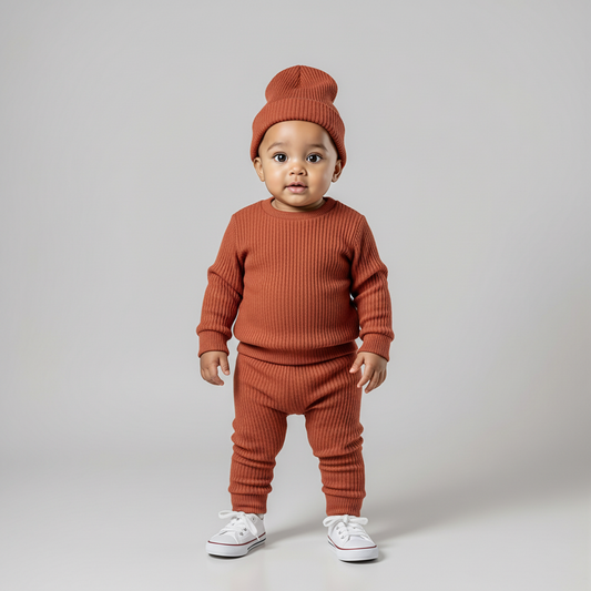 3 Pcs Baby Knitted Sweater Set
