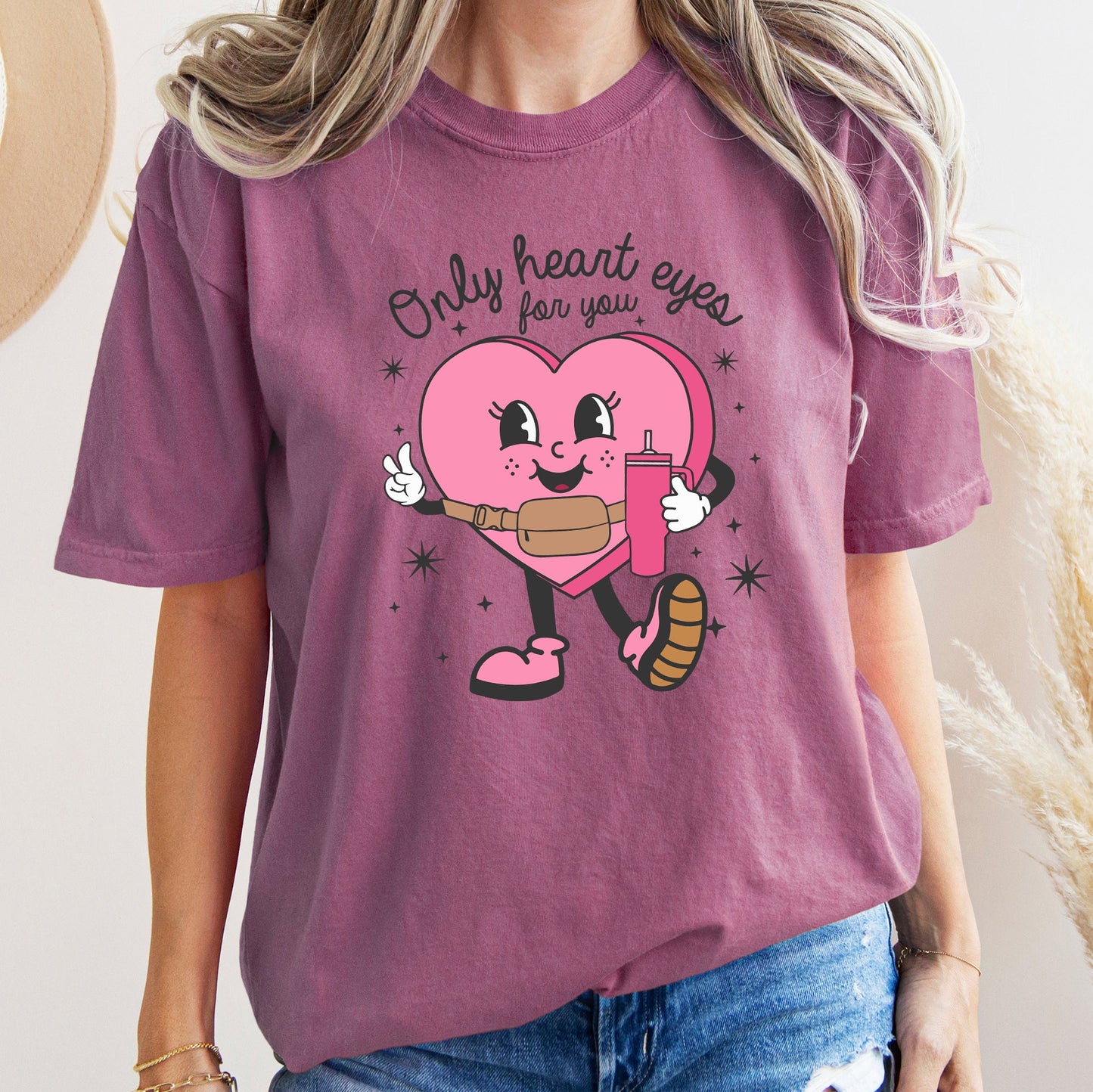 Only Heart Eyes For You, Pink Heart, Bougie, Boojee, Comfort Colors Tshirt, Valentine's Day