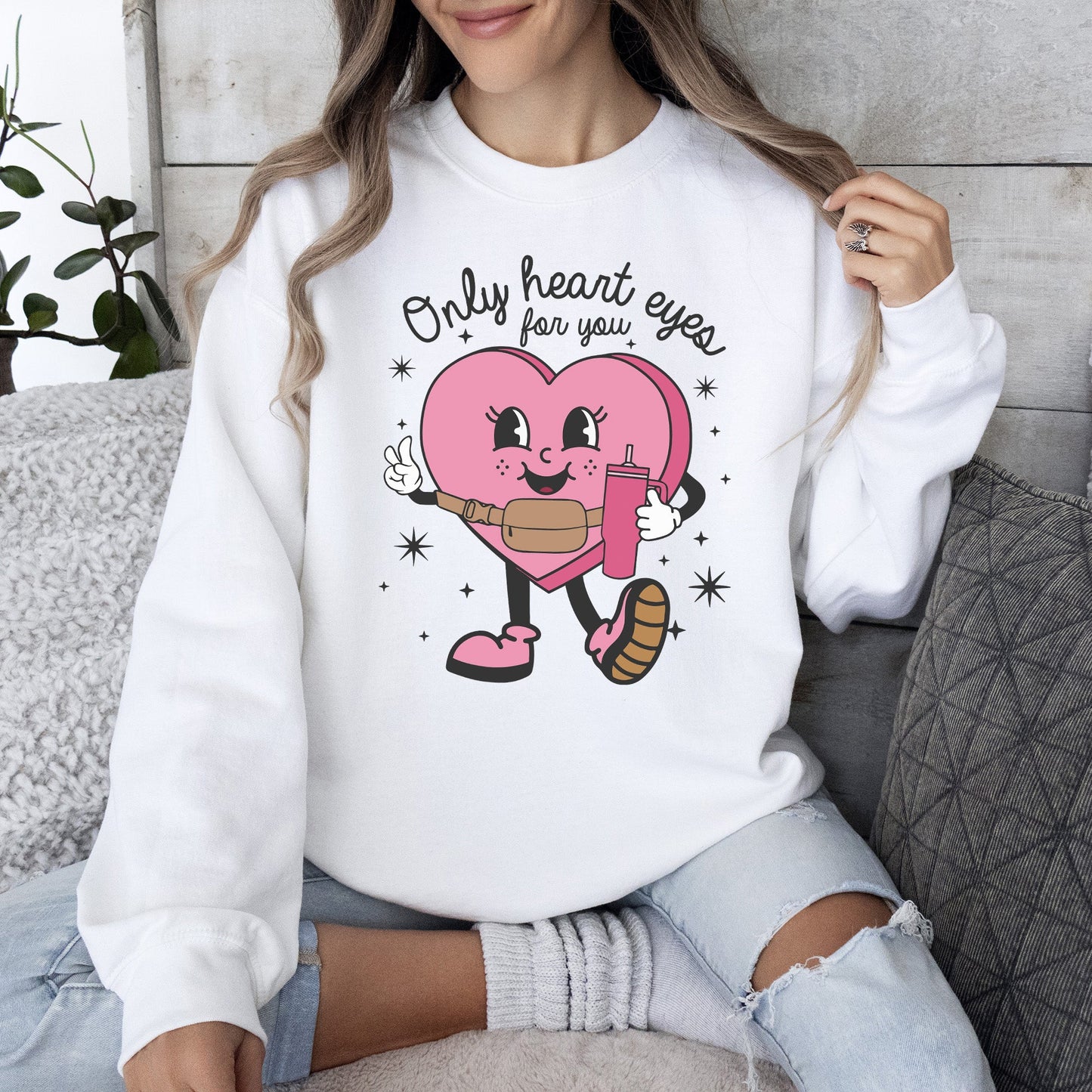 Only Heart Eyes For You, Pink Heart, Bougie, Boojee, Sweatshirt, Valentine's Day