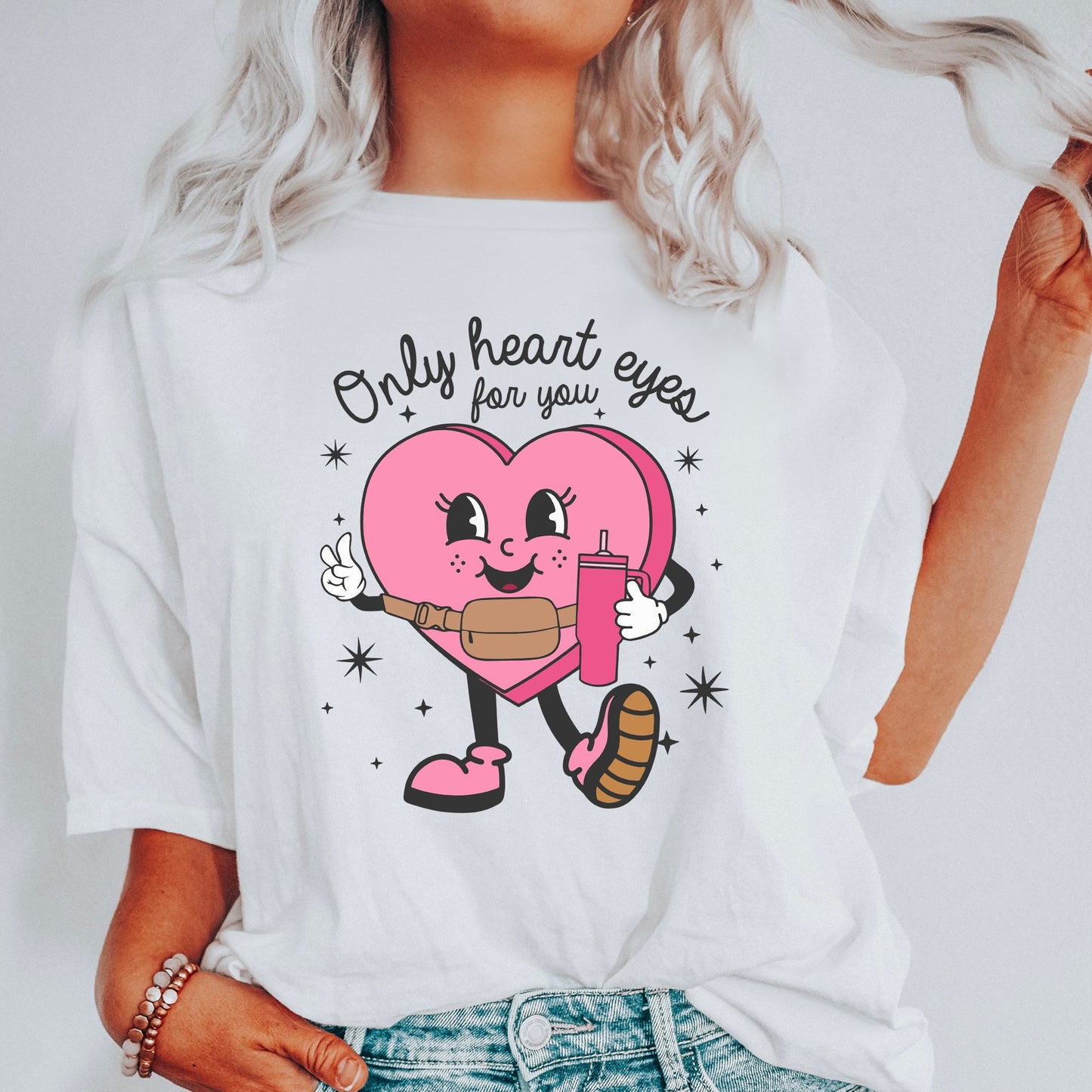 Only Heart Eyes For You, Pink Heart, Bougie, Boojee, Comfort Colors Tshirt, Valentine's Day
