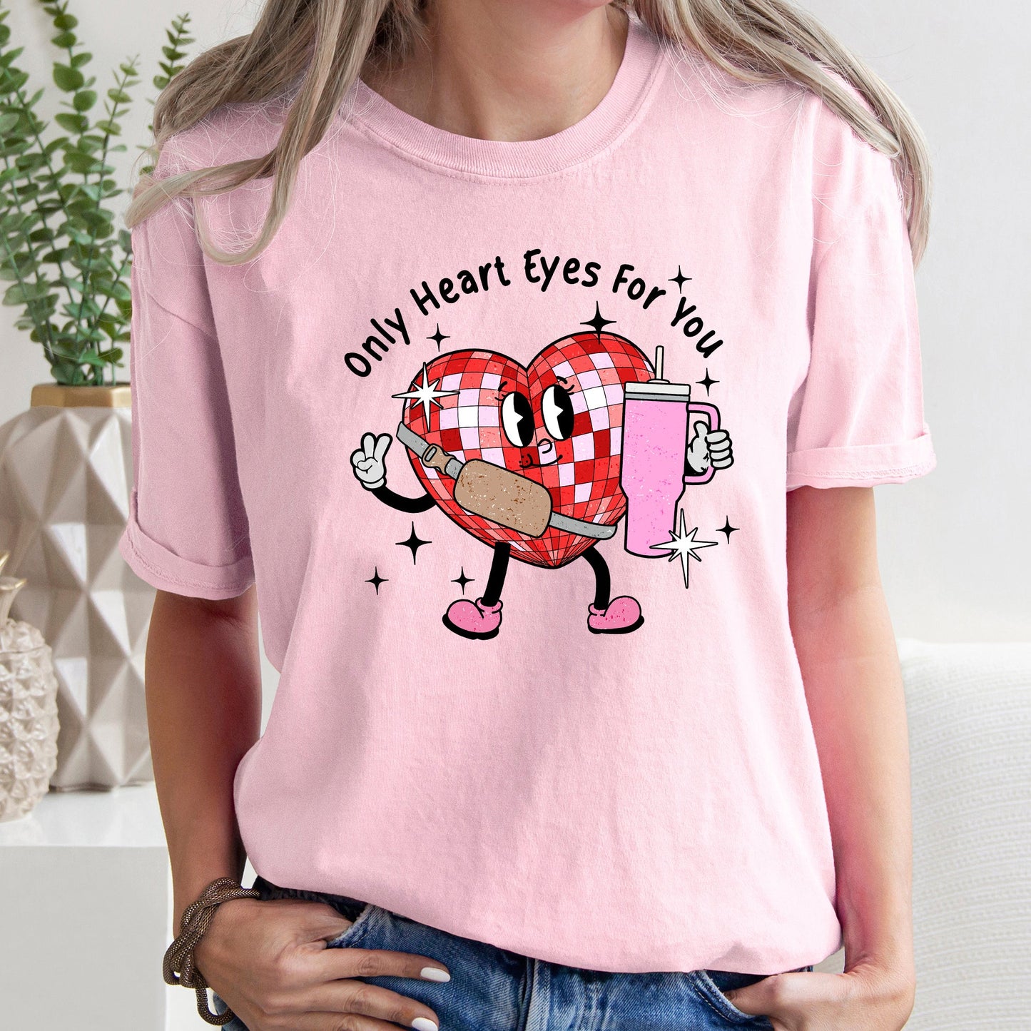 Only Heart Eyes For You, Disco Heart, Bougie, Boojee, Comfort Colors Tshirt, Valentine's Day