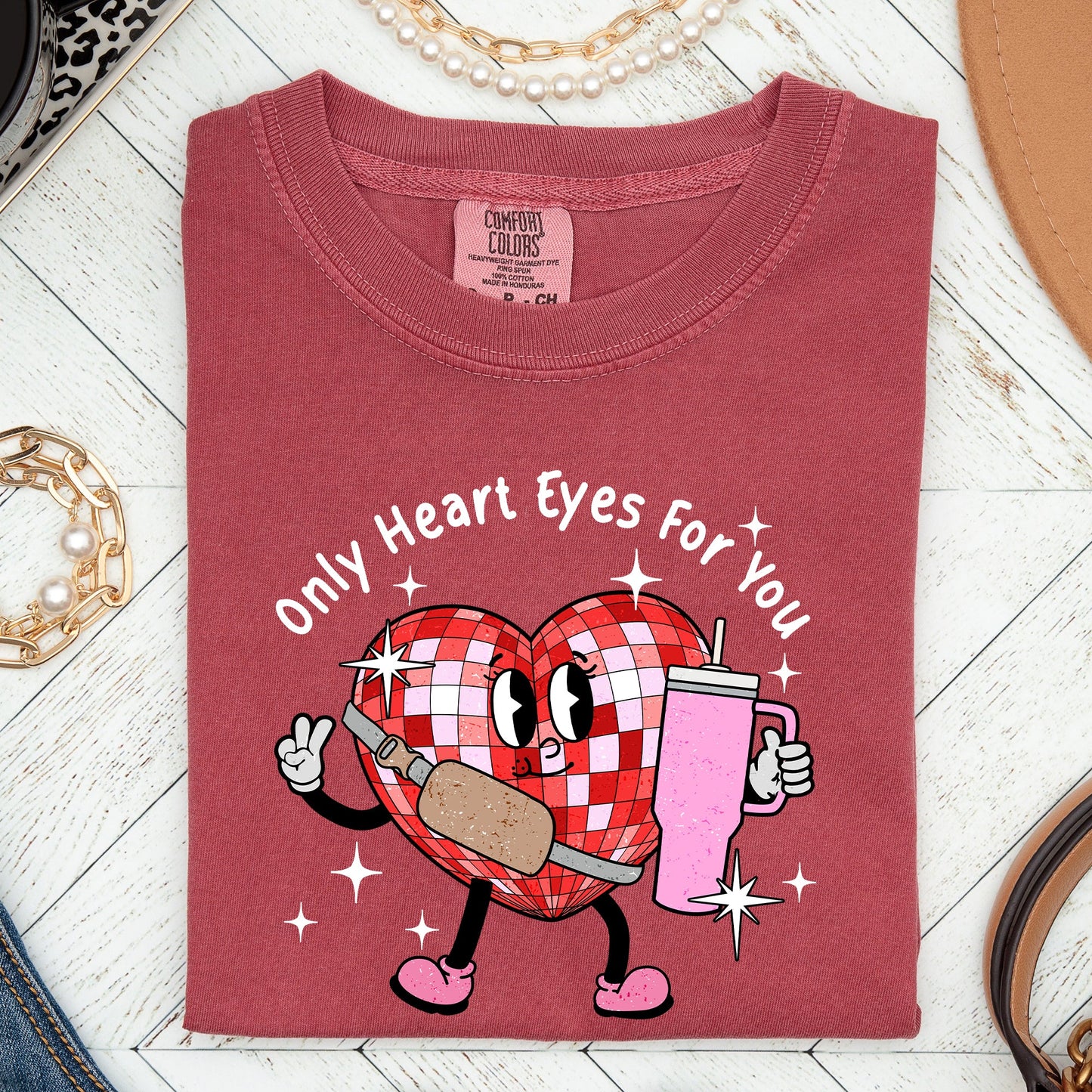 Only Heart Eyes For You, Disco Heart, Bougie, Boojee, Comfort Colors Tshirt, Valentine's Day