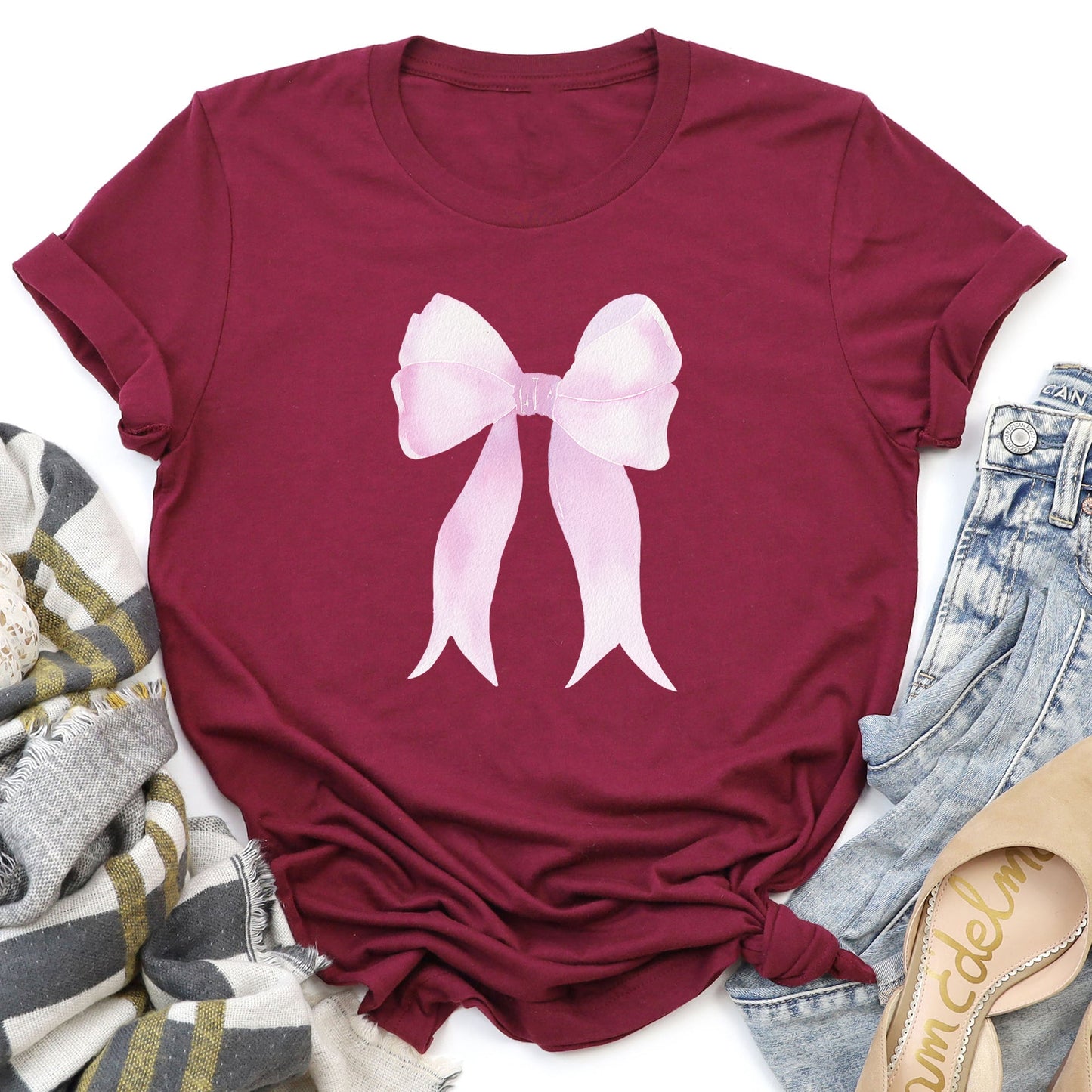 Pink Ribbon, Coquette, Cute, Adorable, Bow, Super Soft Tshirt, Valentine's Day