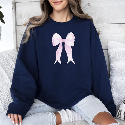 Pink Ribbon, Coquette, Cute, Adorable, Bow, Sweatshirt, Valentine's Day