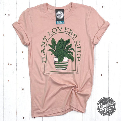 Plant Lovers Club Heather Peach Crewneck Short Sleeve Tee