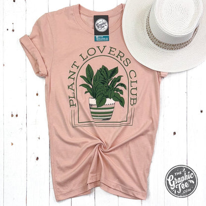 Plant Lovers Club Heather Peach Crewneck Short Sleeve Tee
