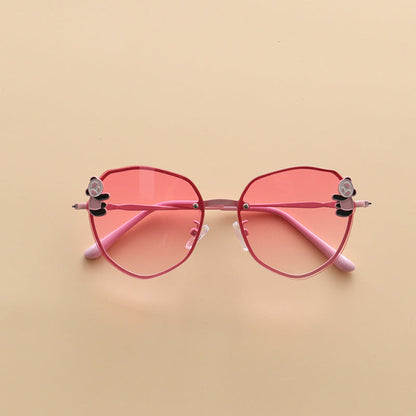 Kids Boy And Girl Cartoon Animal Shape Round Frame Fashion Sunglasses