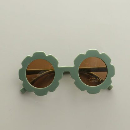 Kids Boy And Girl Flower Frame Shape Cute Fashion Sunglasses