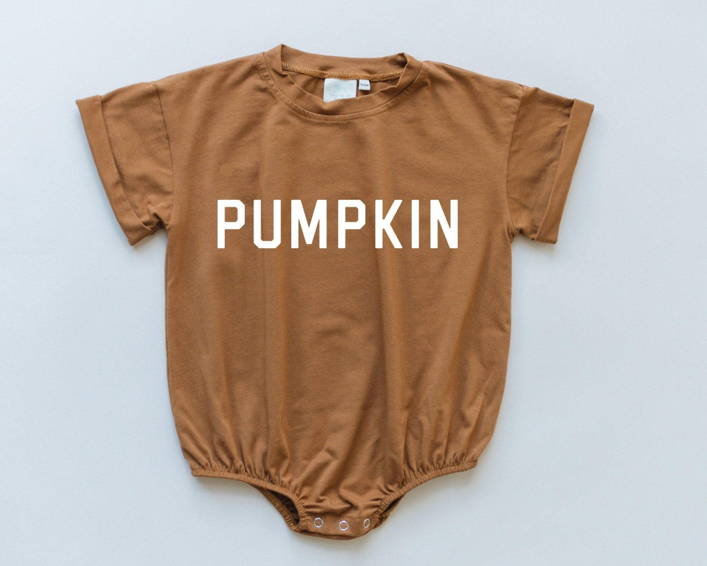 Pumpkin T-Shirt Bubble Romper - White or Orange